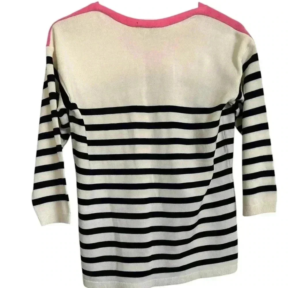 Talbots Striped Sweater with 3/4 length Sleeves NWT Size SP - Picture 11 of 14